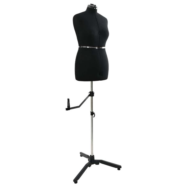 vidaXL Forme de Robe Ajustable F&eacute;minine Noir m Velours