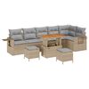 vidaXL Ensemble de canap&eacute; de jardin 11 pc Beige et Gris clair