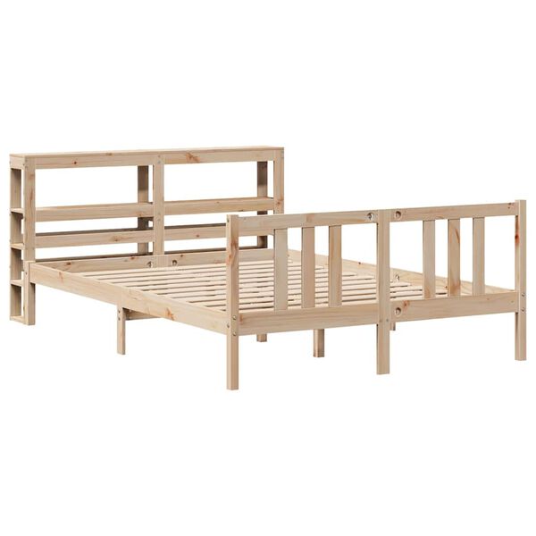 vidaXL Cadre de lit avec t&ecirc;te de lit sans matelas 120x200 cm