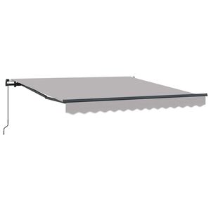 vidaXL Auvent R&eacute;tractable Gris clair 300 x 250 cm Polyester et Acier
