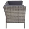 vidaXL Salon de jardin 8 pcs avec coussins r&eacute;sine tress&eacute;e gris