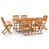 vidaXL Ensemble &agrave; manger de jardin 7 pcs bois massif d'acacia