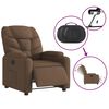 vidaXL Fauteuil inclinable &eacute;lectrique Marron Tissu