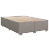 vidaXL Sommier &agrave; lattes de lit avec matelas Taupe 140x200 cm Tissu