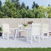 vidaXL Coussins de chaise de jardin &agrave; dossier bas lot de 4 cr&egrave;me