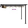 vidaXL Pavillon Taupe 400 x 300 x 200 cm Polyester