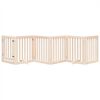 vidaXL Barrière pour chien avec porte pliable 6 panneaux 300 cm Bois de peuplier