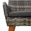 vidaXL Ensemble de salle &agrave; manger pour jardin 3 pcs Gris polyrotin