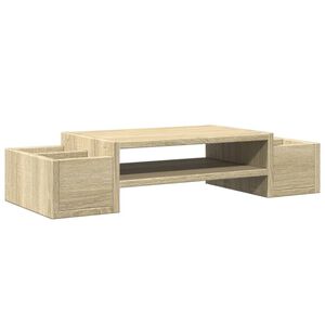 vidaXL Support de moniteur et rangement ch&ecirc;ne sonoma bois d'ing&eacute;nierie