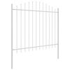 vidaXL Cl&ocirc;ture de jardin 2 pcs Blanc 170 x 165 cm