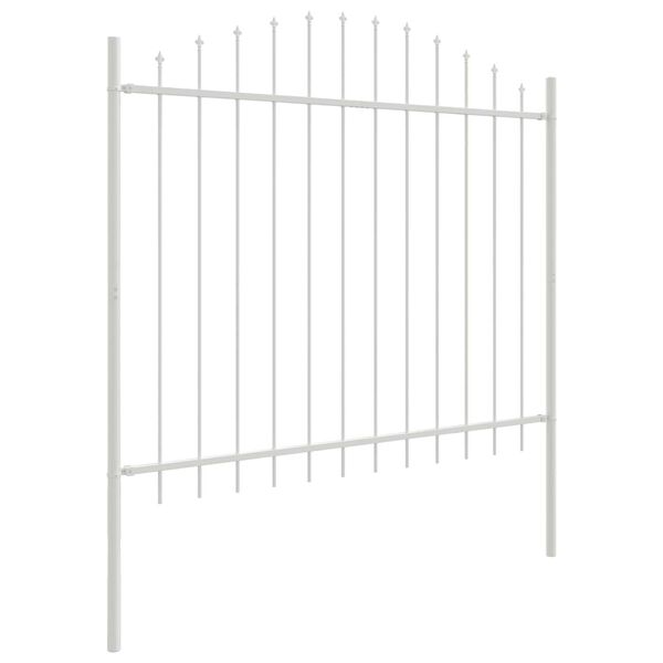 vidaXL Cl&ocirc;ture de jardin 2 pcs Blanc 170 x 165 cm
