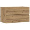 vidaXL Armoire d'&eacute;vier ch&ecirc;ne artisanal 90x38,5x45 cm bois d'ing&eacute;nierie