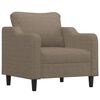 vidaXL Fauteuil avec repose-pied Taupe 60 cm Tissu