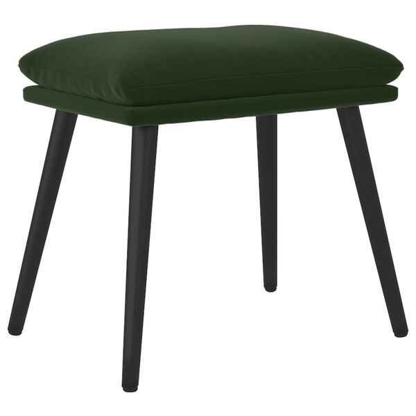 vidaXL Repose-pied Vert fonc&eacute; 45x29,5x35 cm Velours