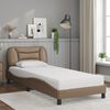 vidaXL Lit avec matelas Hvar cappuccino 90x190 cm similicuir