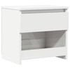 vidaXL Table de chevet blanc brillant 40x30x39 cm bois d&rsquo;ing&eacute;nierie