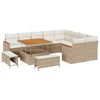 vidaXL Ensemble de canap&eacute; de jardin 12 pc 9-Nombre de places Beige