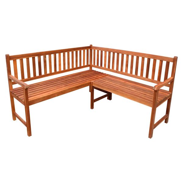 vidaXL Banc d'angle de jardin avec coussins 150cm Bois d'acacia massif