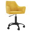 vidaXL Chaises &agrave; manger pivotantes lot de 6 jaune moutarde velours