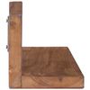 vidaXL &Eacute;tag&egrave;res murales 2 pcs 120x10x10 cm Bois de teck massif