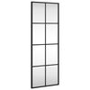 vidaXL Miroir mural noir 30x80 cm rectangulaire fer
