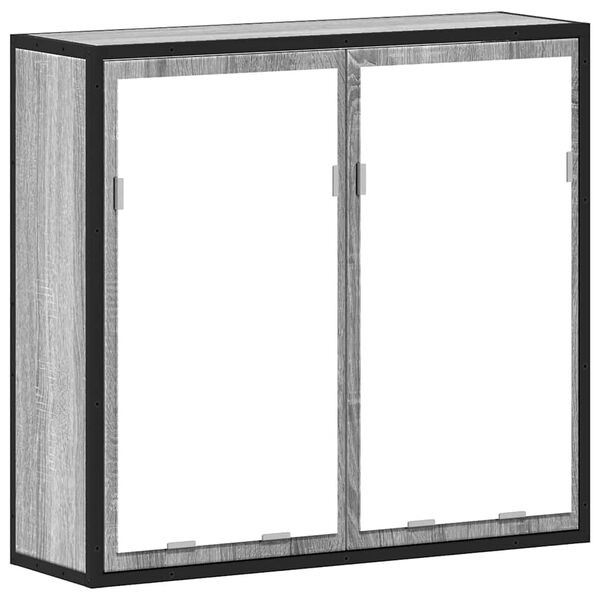 vidaXL Armoire &agrave; miroir de salle de bain sonoma gris bois d&rsquo;ing&eacute;nierie
