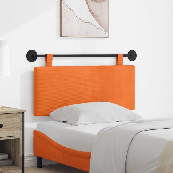 vidaXL T&ecirc;te de lit suspendue Montage mural Uni Tissu en velours c&ocirc;tel&eacute;