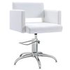 vidaXL Chaise de salon Blanc Similicuir