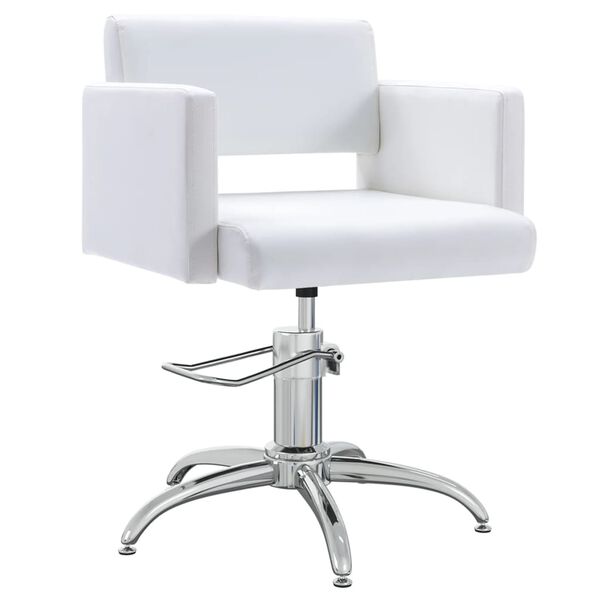 vidaXL Chaise de salon Blanc Similicuir