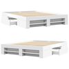 vidaXL Cadre de lit sans matelas blanc 160x200 cm bois d'ing&eacute;nierie