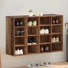 vidaXL Cabinet &agrave; chaussures avec &eacute;tag&egrave;re Bois ancien 103 x 30 x 67 cm