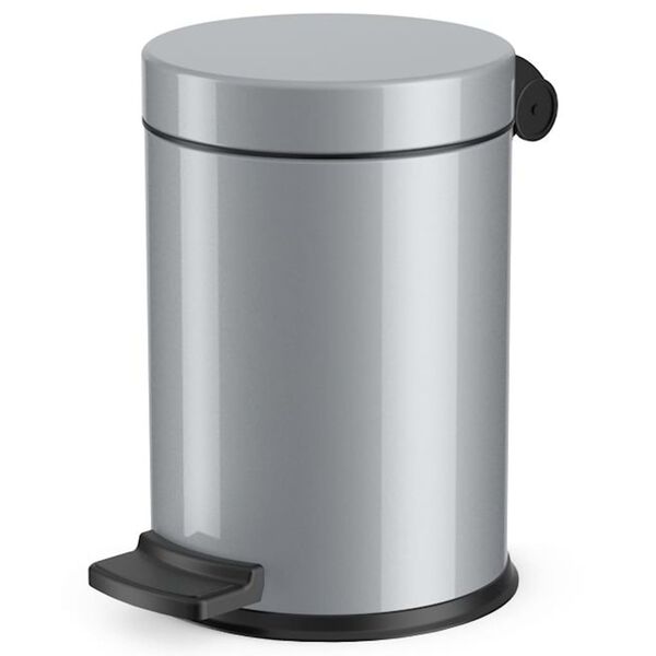 Hailo Poubelle &agrave; p&eacute;dale Solid S 3 L Argent&eacute;