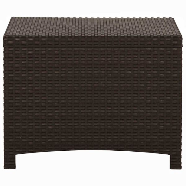vidaXL Bo&icirc;te de rangement de jardin 60x54x41 cm Rotin PP Marron