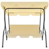 vidaXL Balancelle de jardin Blanc cr&egrave;me 170 x 110 x 153 cm