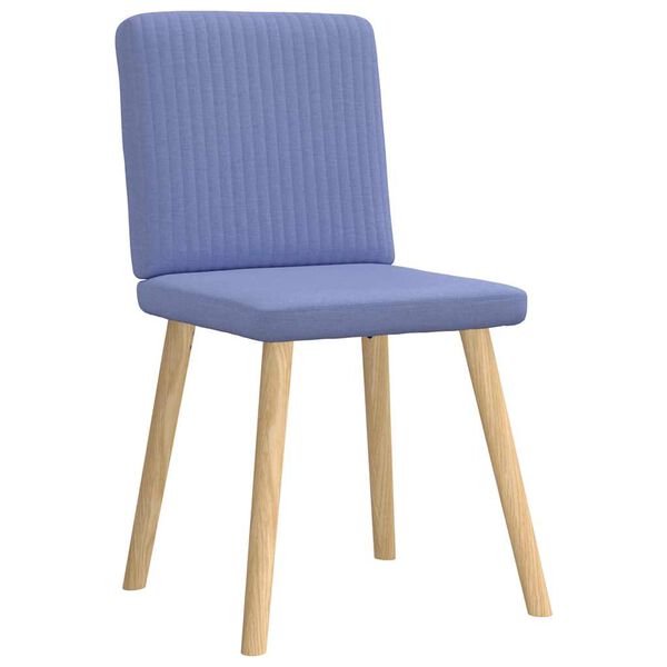 vidaXL Chaises &agrave; manger lot de 4 bleu jean tissu