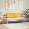 vidaXL Coussin de Dos Jaune clair 160 x 50 cm Tissu en velours c&ocirc;tel&eacute;