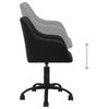 vidaXL Chaises pivotantes &agrave; manger lot de 4 Noir Tissu