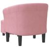 vidaXL Chaise cabriolet avec repose-pied rose velours