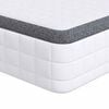 vidaXL Matelas Moyennement doux 70 x 200 cm Blanc et Gris