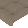 vidaXL Tête de lit Taupe 200x5x118/128 cm Tissu