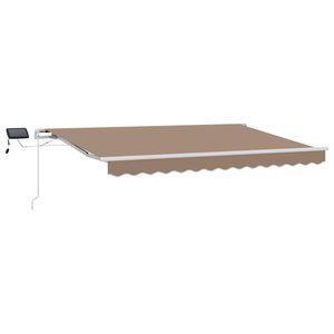 vidaXL Auvent r&eacute;tractable Taupe 600 &times; 300 cm Tissu et Aluminium