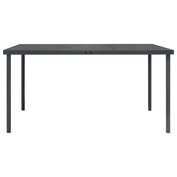 vidaXL Mobilier de salle &agrave; manger d'ext&eacute;rieur 7 pcs Acier