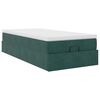 vidaXL Cadre de lit ottoman avec matelas vert fonc&eacute; 80x200 cm velours