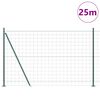 vidaXL Cl&ocirc;ture avec poteau Vert 1,2 x 25 m Acier