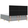 vidaXL Lit &agrave; ressorts avec matelas Gris clair 180 x 200 cm tissu