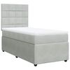 vidaXL Sommier &agrave; lattes de lit et matelas Gris clair 80x200 cm Velours