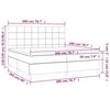 vidaXL Sommier &agrave; lattes de lit et matelas et LED Cr&egrave;me 200x200cm Tissu
