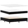 vidaXL Lit &agrave; ressorts avec matelas avec LED Noir 180 x 200 cm Velours