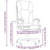 vidaXL Fauteuil de massage inclinable de bureau Marron Tissu