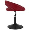 vidaXL Chaise pivotante de salle &agrave; manger Rouge bordeaux Velours